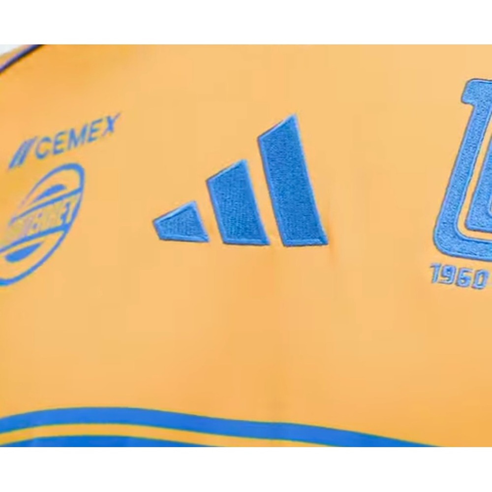 Adidas Tigres UANL 2024-2025 Home Jersey Yellow Blue Soccer Shirt Mens Medium - Picture 3 of 5